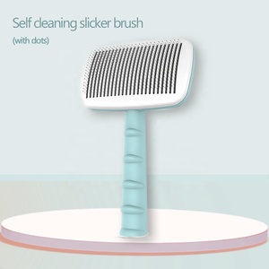 OEM Brosse à poils pour animaux 97,5g 105x173mm Brosse à aiguilles pour animaux Brosse auto-nettoyante pour chiens Hertzko Grooming - Product Image 6
