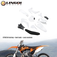 LING QI moto Dirt Bike hors route carénage complet avec siège et réservoir de carburant pour KT 250 KT250