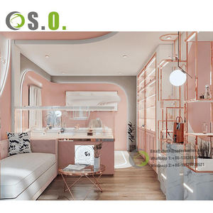 เฟอร์นิเจอร์ร้านน้ำหอมระดับไฮเอนด์ ตกแต่งด้วยเหล็กสีทองสั่งทำพิเศษ ออกแบบตกแต่งภายในร้านน้ำหอมสำหรับตู้โชว์ - Product Image 6