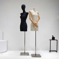 Maniquí Femenino Coreano de Hombros Planos para Exhibición en Escaparates, Vestidos de Novia, Maniquí de Medio Cuerpo, Accesorios para Fotografía