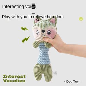 Tianyuan eco-friendly Pet corda di cotone cane giocattolo interessante vocale molare interazione morso giocattolo per la noia sollievo - Product Image 3