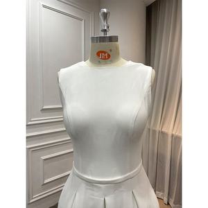 Robes décontractées de haute qualité pour femmes d'usine en gros <span class=keywords><strong>Combinaison</strong></span> blanche personnalisée Soirée formelle Robe d'invité pour mariage <span class=keywords><strong>avec</strong></span> ceinture - Product Image 5