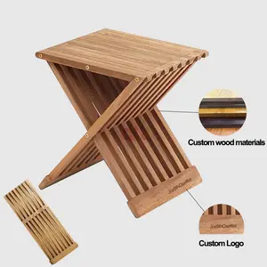 solid wood low folding camping table foldable small picnic table outdoor furniture supplier