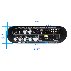 เครื่องเสียงติดรถยนต์สเตอริโอ รุ่น Stable Tone ขนาดใหญ่ โครงเหล็กสีดำ D1000 พร้อมเมนบอร์ดเสียง บลูทูธ USB TF ไมค์คู่ รีโมทคอนโทรล ระบบเพิ่มเสียง - Product Image 5