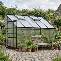 Serre en aluminium avec panneaux en polycarbonate, idéale pour une utilisation domestique