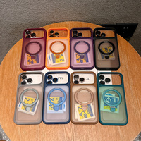 Coque de téléphone magnétique antichoc mate tendance avec protection d'appareil photo et béquille annulaire pour iPhone 17 Pro 18 Pro Max 14 15 16