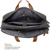 Mallette pour ordinateur portable en polyester imperméable unisexe Dacron nouvelle fermeture éclair sac à dos souple pour documents sac d'affaires pour hommes