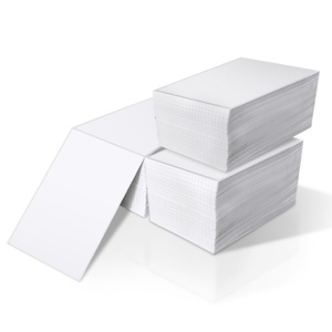 Hot Sell 4X6 Inch Fan-fold Adhesive Thermal <b>Labels</b> Customized 3 Layer Shipping <b>Labels</b> for Usps DHL UPS FBA - Product Image 3