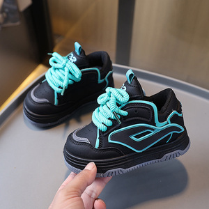 Primavera autunno scarpe da ginnastica <span class=keywords><strong>alte</strong></span> per bambini scarpe Casual da <span class=keywords><strong>bambina</strong></span> con fondo morbido scarpe da pane basse per bambini scarpe sportive - Product Image 4