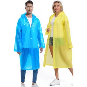 Factory Custom Wholesale Boys' <b>Girls</b>' Simple Travel Hiking White Transparent Plastic Waterproof Disposable Raincoat Certified - Product Image 2