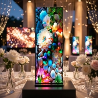 Écran d'affichage LED pliable P2.5 pour intérieur, ultra fin, HD, affichage publicitaire commercial pour stand d'exposition