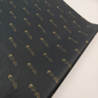 Papier d'emballage en tissu biodégradable de luxe 17gsm feuille d'or cadeaux personnalisés offset de haute qualité pour vêtements papier de soie noir