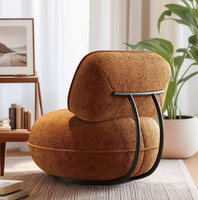 Fauteuil d'appoint moderne en tissu, canapé individuel de luxe pour appartement et balcon, fauteuil à bascule, prix direct usine, prêt à être expédié