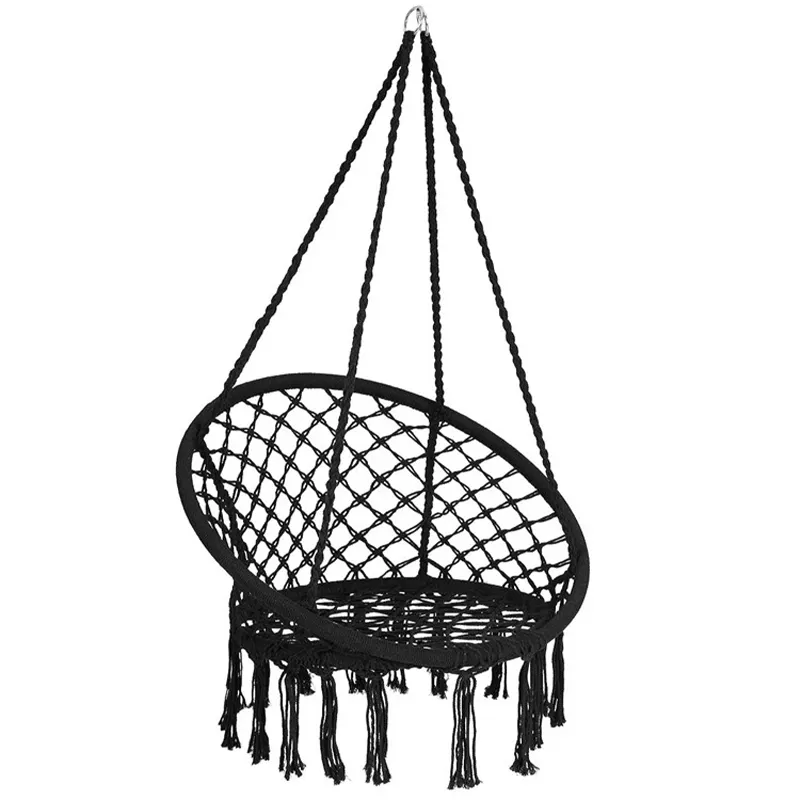 Indoor/Outdoor swing hanging macrame hammock chair for adults