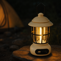 Lanterne de camping LED rechargeable JD-L792, intensité réglable, indice de protection IP65, blanc chaud 2700K, lampe de tente autoportante et suspendue pour l'extérieur