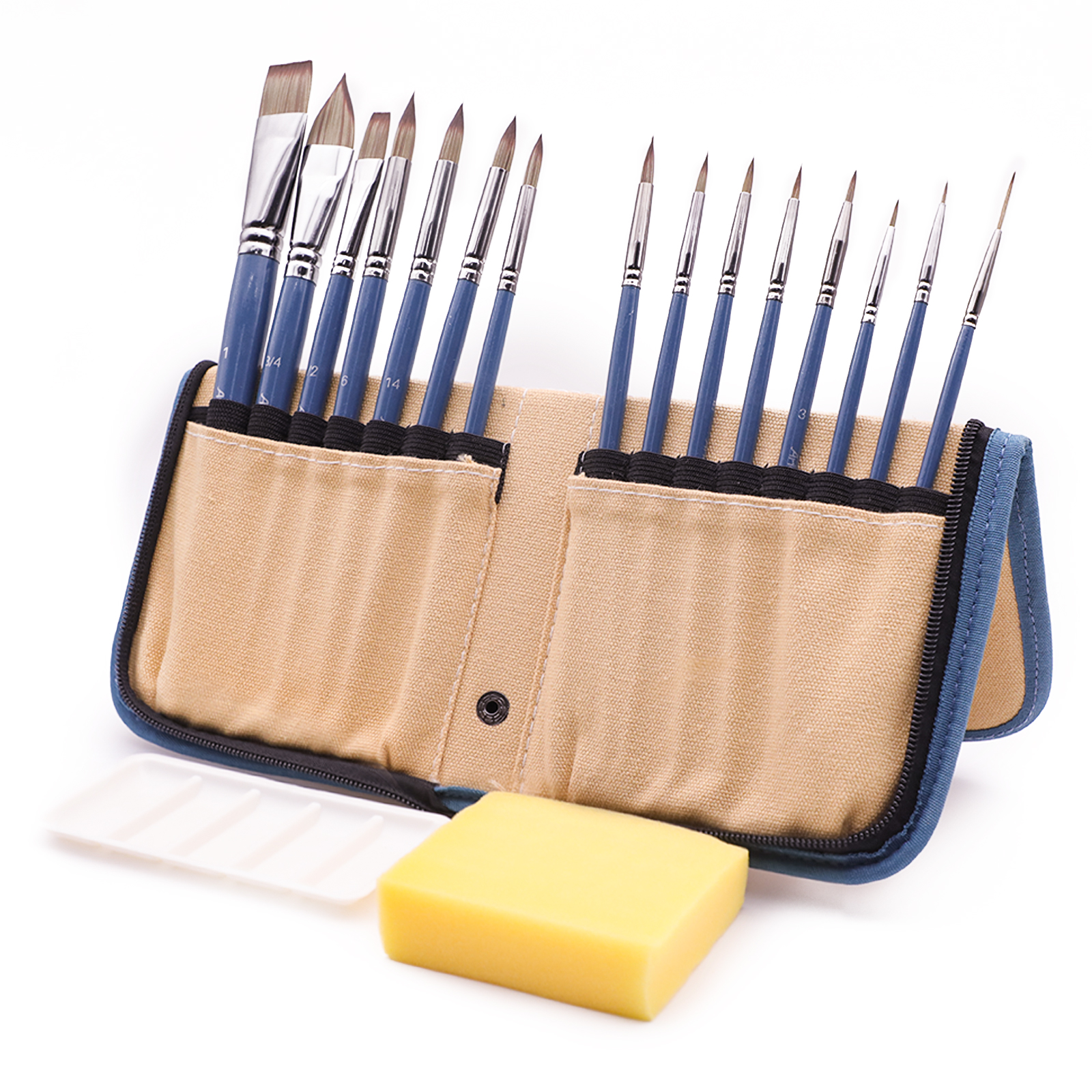 Artecho 18 шт. 15 разных размеров набор кистей с палеткой для рисования, маслом/гуашью/акварелью/акриловой кистью