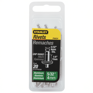 Remaches Stanley de aluminio de 5/32 pulgadas y 4 mm, paquete de 20 - Product Image 2