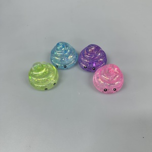 Durable Sparkly Glitter Filled Anti-Stress <b>Toy</b> Eco Material Sensory Stimulation Elastic Novelty Gift <b>Poop</b> Squeeze <b>Toy</b> for Kids - Product Image 2
