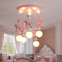 Lampe suspendue pour chambre d'enfant rose et bleue, dessin animé créatif, lampe pour chambre de garçon et de fille, lampe de plafond pour chambre d'enfant/chambre à coucher