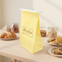 Sacs personnalisés avec fermeture à lien métallique |   Sachets refermables en papier kraft pour café et en-cas