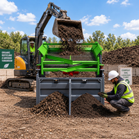 Crible vibrant SL-VS70 pour mini-chargeuses et mini-excavatrices, double plateau robuste, pour le criblage du sol et du compost