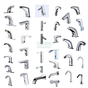 Grifo de Lavabo Automático con Sensor de Agua, de un Solo Orificio, con Núcleo de Válvula de Cerámica y Latón Moderno, Superficie Cromada, Sin Contacto - Product Image 2