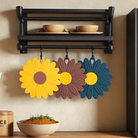 Nouveau dessous de plat isolant en PVC à motif floral de style chinois, résistant à la chaleur, pour casseroles, assiettes et bols