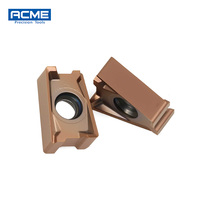 Plaquettes de fraisage en carbure ACME double face, revêtement PVD, LNPU, HRC45-55, pour centres de fraisage-tournage, OEM, garantie 3 ans, 110408SRGE
