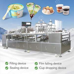 Machine semi-automatique de remplissage et de scellage pour yaourt, pudding et gelée en gobelets rotatifs - Product Image 5