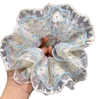 Chouchou floral frais fait main, haute élasticité, style haut de gamme pour femme, pour queue de cheval basse, accessoires pour chignon, coiffure quotidienne