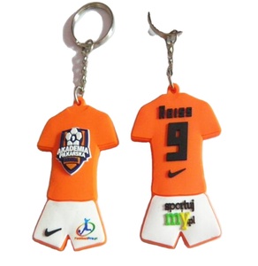 Custom Logo Designed Promotional Eco-friendly Durable Jersey PVC Keychain Zinc Alloy Carabiner for Business Use Waterproof Key