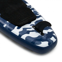 Planche de SUP gonflable en PVC camouflage marine, multi-usages pour le tourisme, le yoga, le fitness, la pêche, avec pompe, pagaie et sac à dos – Vente en gros