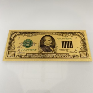 Banconota Commemorativa in Foglia d'Oro da $1.000 U.S. Edizione 1928, Valuta Prop da Collezione in Oro 24K. - Product Image 2