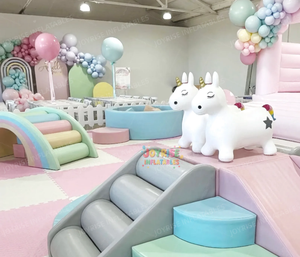 Benutzer definierte Indoor-Spielplatz-Set für Kinder Günstige Softplay-Geräte mit Ball Pools & Zäune für Geburtstags feiern Vermietung verfügbar - Product Image 2