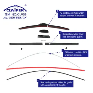 CLWIPER新款流行19适配器汽车挡风玻璃刮片通用多功能99% 汽车刮片