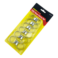 Kit de 12 colliers de serrage réglables en acier au carbone, zingués, pour tuyaux d'eau, tubes de carburant, réparation automobile et plomberie