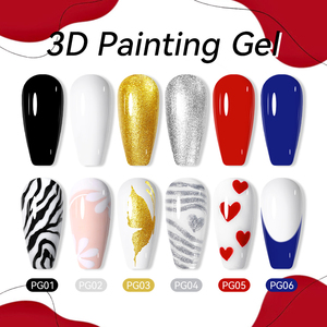 LILYCUTE Gel per Unghie 8ml ad Alta Saturazione per <span class=keywords><strong>Disegno</strong></span> 3D, Gel Colorato OEM, Gel Metallico Senza Residui per Linee Artistiche, per Design Unghie Fai-da-Te - Product Image 2
