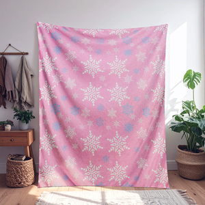 Hypermarket Special FAMA Certificate Snowflake Printed Polar Fleece <strong>Blanket</strong> One Side Anti-Pilling Two-Sided Brushed 100% - Product Image 6