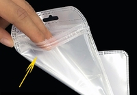 Sachet Plat de Gros Échantillon en Plastique Imperméable Petit Mini, Transparent d'un Côté, Fermeture Éclair, Thermoscellable, pour Masque Visage ou Lotion