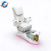 Fauteuil de massage en cuir personnalisé avec panneau de commande réglable pour la force du massage et sortie d'air pour salon de beauté