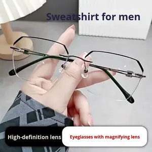 卸売スポットメーカーハイエンドアンチブルーライトファッショナブルなPCレンズ + 350度読み取りメガネメタル男性用 - Product Image 4