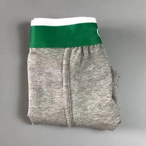 Calzoncillos bóxer de algodón puro con logotipo personalizado, pantalones cortos informales cómodos y transpirables de esquina plana, ropa interior personalizada para hombres - Product Image 3