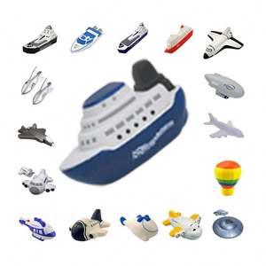 Balle anti-stress personnalisée en forme de navire de passagers, en mousse PU souple et compressible - Product Image 2