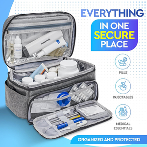 Borsa da Viaggio Isolante Impermeabile Leggera per Medicinali Nursemaid, Organizer per Insulina, Uso Estivo, Include Compartimento Compatto - Product Image 4
