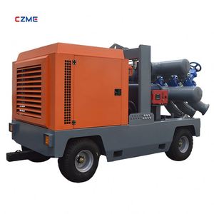 Bomba centrífuga autocebante diésel CZME de 8, 10 y 12 pulgadas para control de inundaciones, drenaje y aguas residuales con ruedas y remolque - Product Image 2