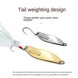 3,5g/5g/7g/10g/15g/20g cuchara de pesca señuelo reflectante sanguijuela lentejuelas fortalecer gancho tiro largo hundimiento cebo falso - Product Image 3