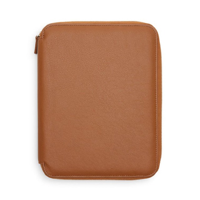 Custom Leather Document Folder Travel Tech Portfolio Tablet Case