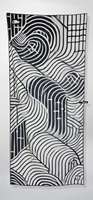 Summer Custom Printed Logo Antimicrobial Quick Dry Double Sided Striped Recycled Polyester Eco-Friendly All-Season Beach Towel