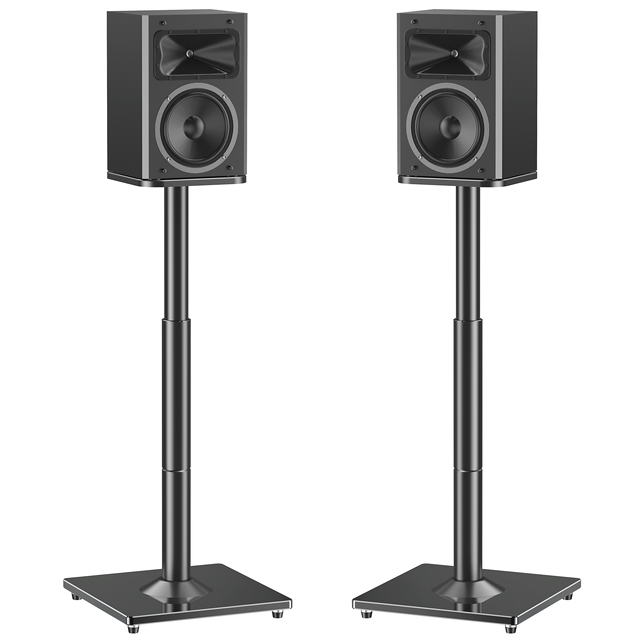 Universal Speakers Stands Pair 28.3" to 37.4" Height Adjustable Audio Stand