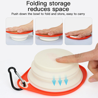 Bol pliable pour chien et chat Bol pliable pour animaux de compagnie Voyage en plein air Portable Bol pliable pour boire de l'eau et nourrir